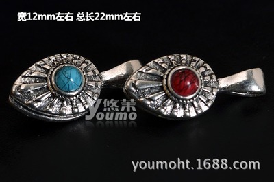 探寻独具匠心的藏式佛珠配件 22MM藏银松石镶嵌计数器卡子在义乌高源饰品店的深度体验