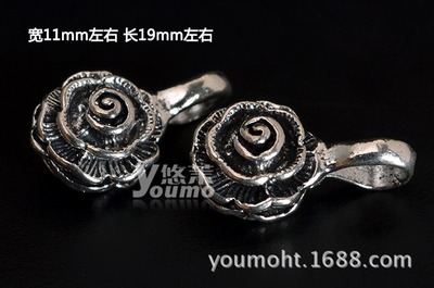 铜银色19mm花多计数器卡子 藏式佛珠DIY的精髓配件